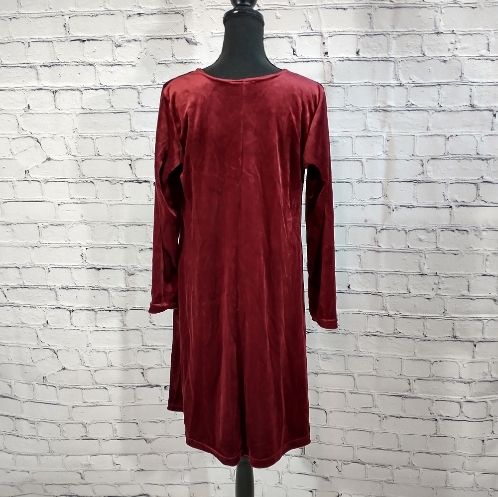 Kathy Ireland Red Velvet dress - Picture 4 of 5